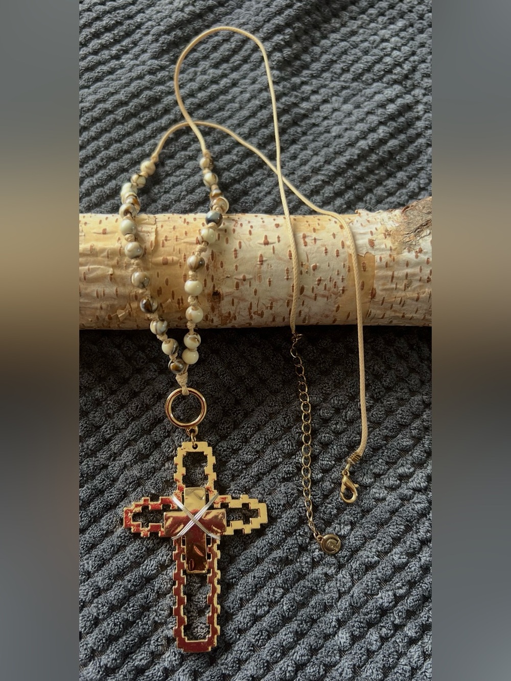 Handcrafted Artison Cross Necklace
